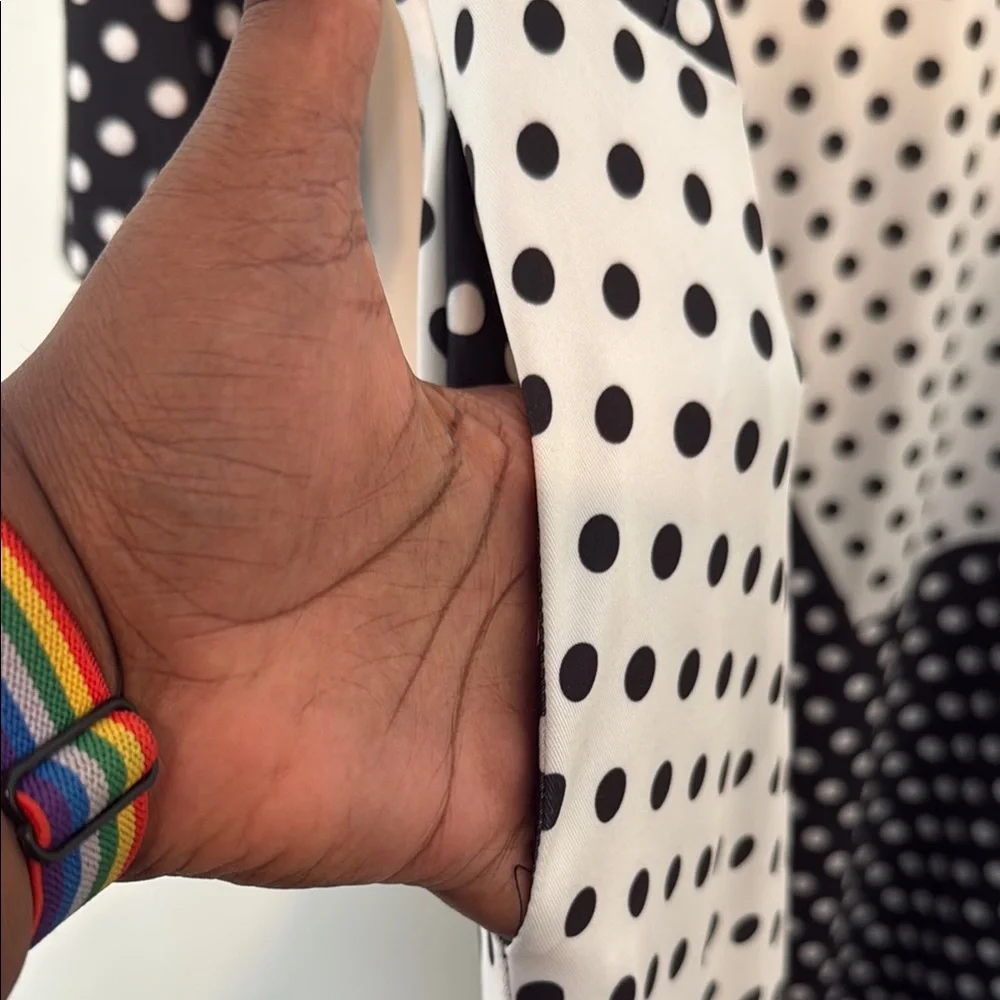 IC COLLECTION Black and White 3/4 Sleeve Dress - Picture 5 of 9